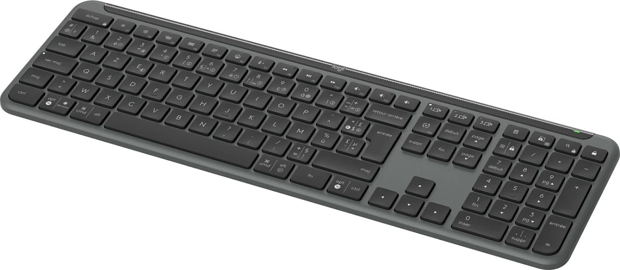 Tastierë Logitech Signature Slim Wireless K950, full-size, wireless, me numpad, gri e errët