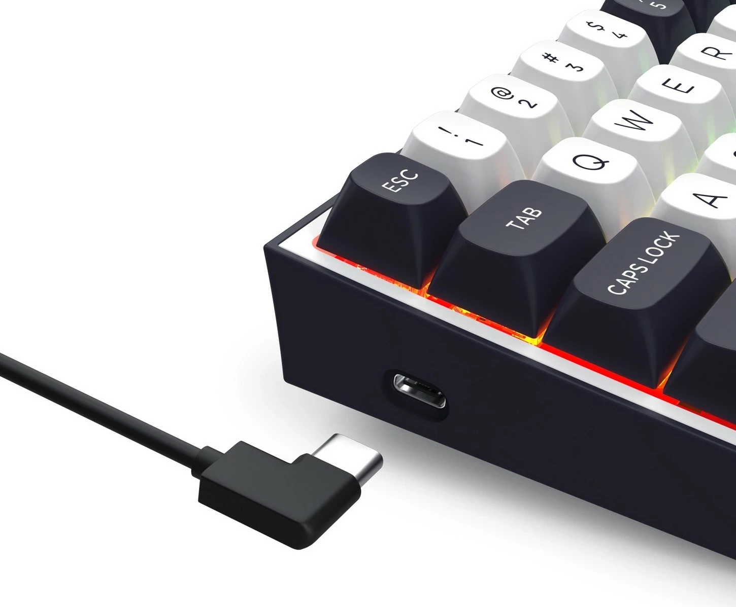 Tastierë mekanike Redragon ALCOR QMK K717WB-RGB-PRO, 60%, RGB, wireless/wired, bardhë-zi