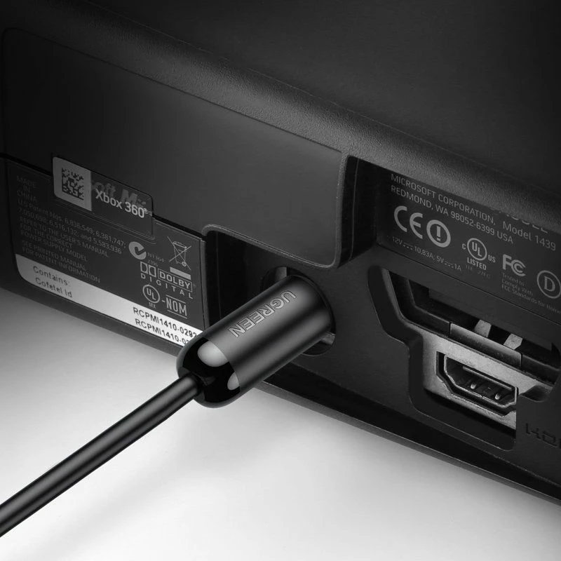 Kabllo optike Toslink Ugreen UGR596BLK 1.5m, e zezë