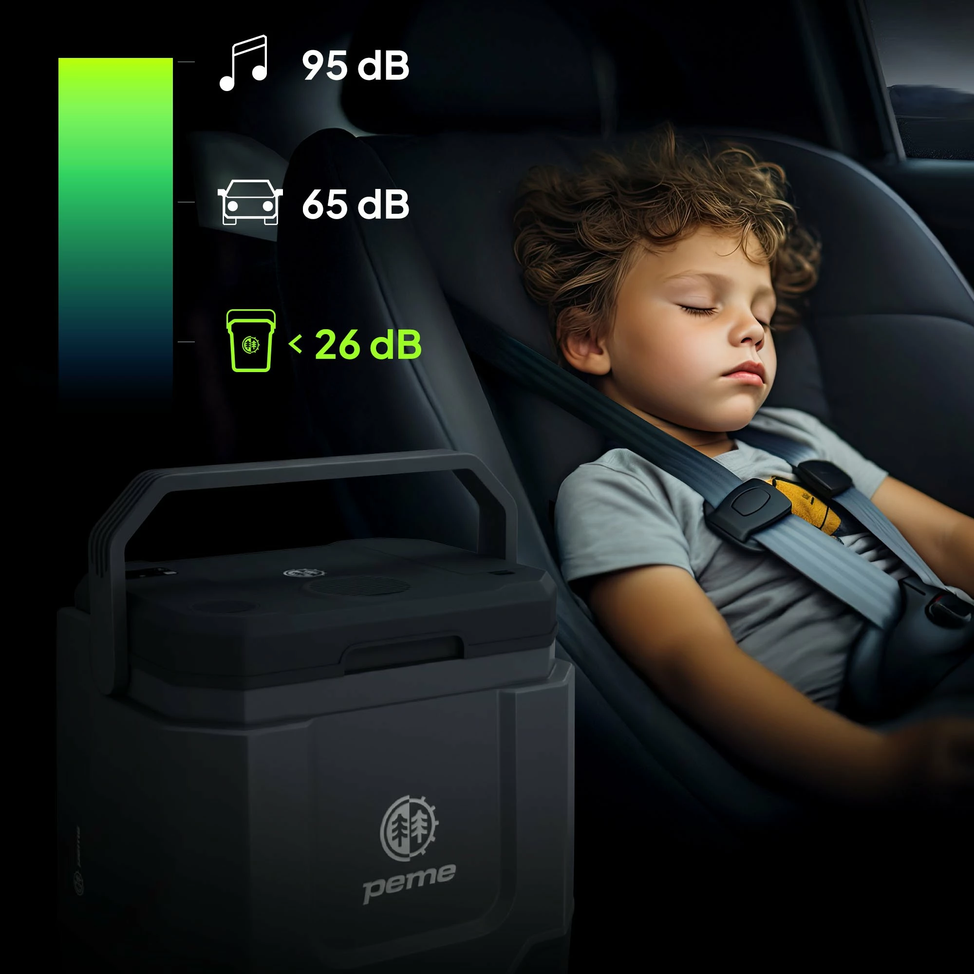 Frigorifer udhëtimi Peme Trip 31.5 L, ftohje/ngrohje, Bluetooth, USB, 12V/230V, i zi