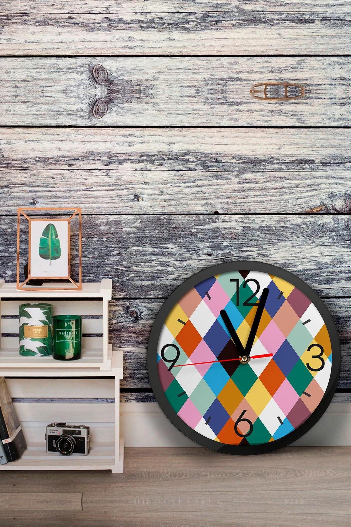 Orë dekorative MDF, shumëngjyrëshe, Wallity, Artavessa3Dclock11