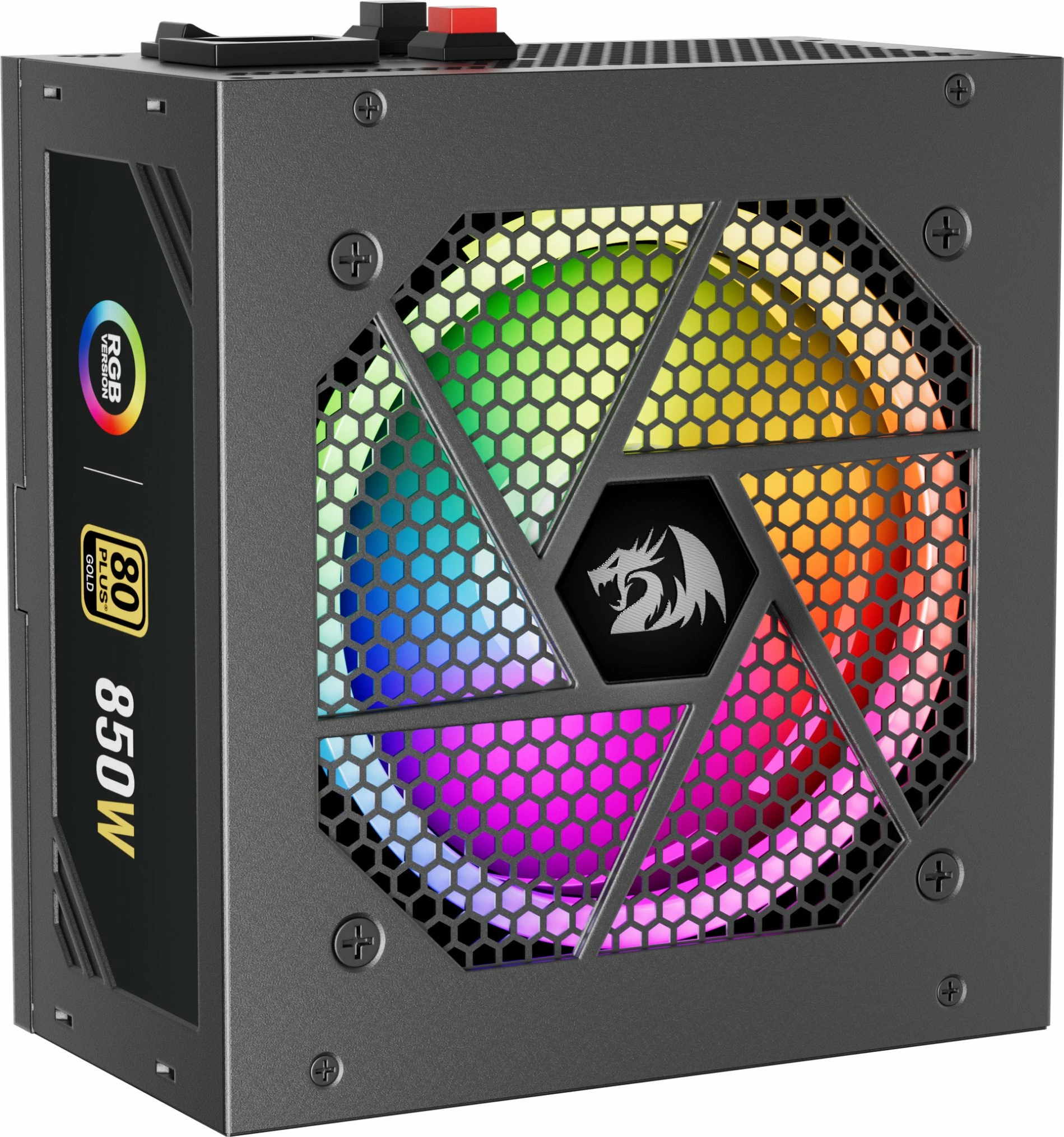 Furnizues rryme ATX Redragon GC-PS007-1-V2 850W 80 Plus Gold, plotësisht modular, RGB, i zi
