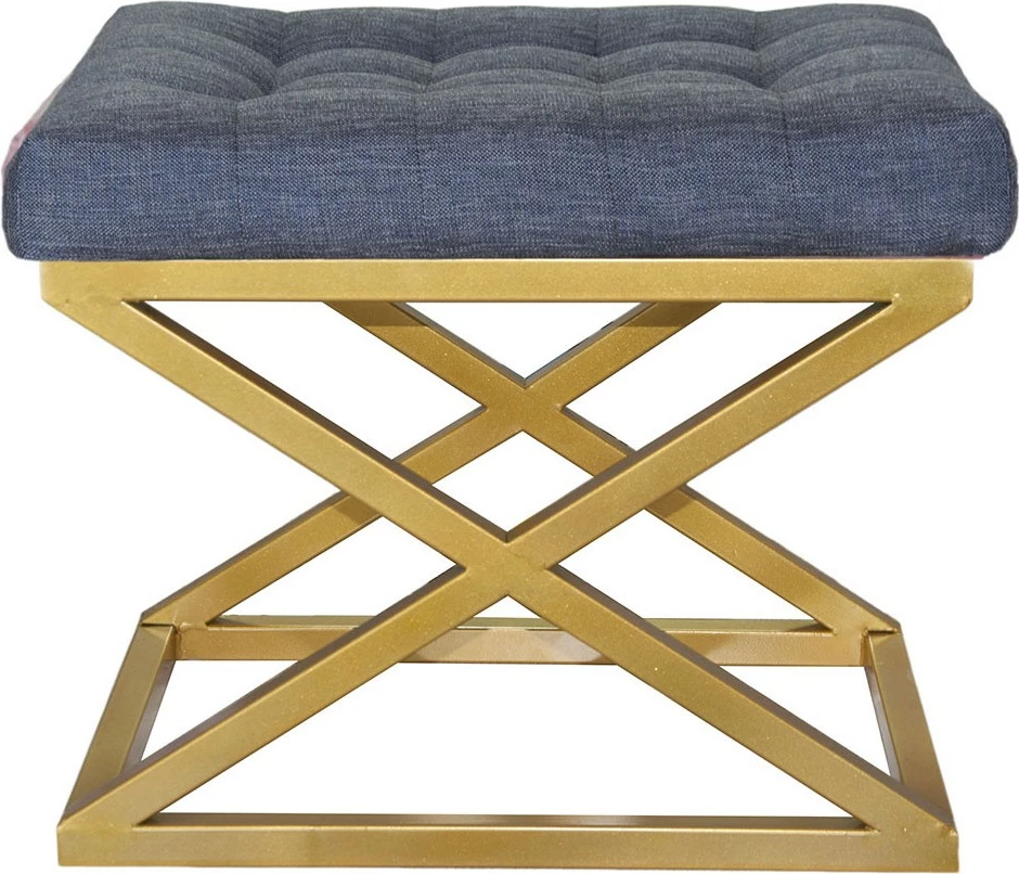 Puf Atelier del Sofa, ngjyrë ari dhe kaltër, Capraz