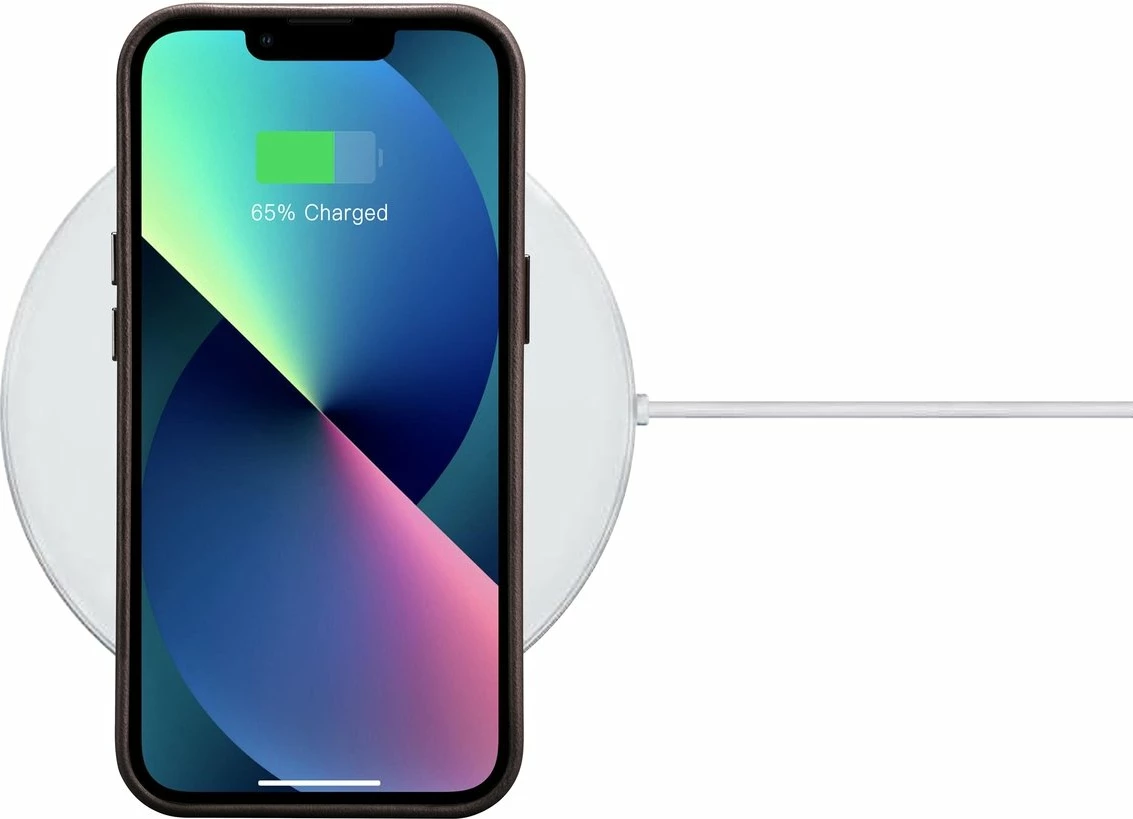 Mbështjellës iCarer Oil Wax Premium për iPhone 14 Plus, lëkurë natyrale, MagSafe, Kafe