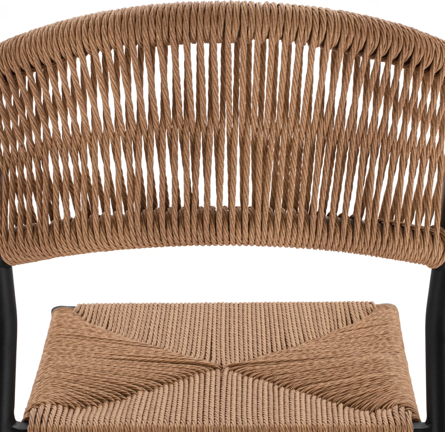 Karrige për bar alumini, ngjyrë qymyr, me litar PE, bezhë, FH5789.02, 45.5x56x111 cm