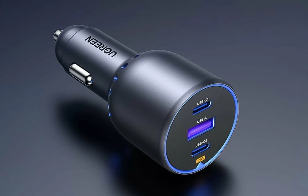 Karikues veture Ugreen EC703 75W, 2x USB-C + USB-A, i zi