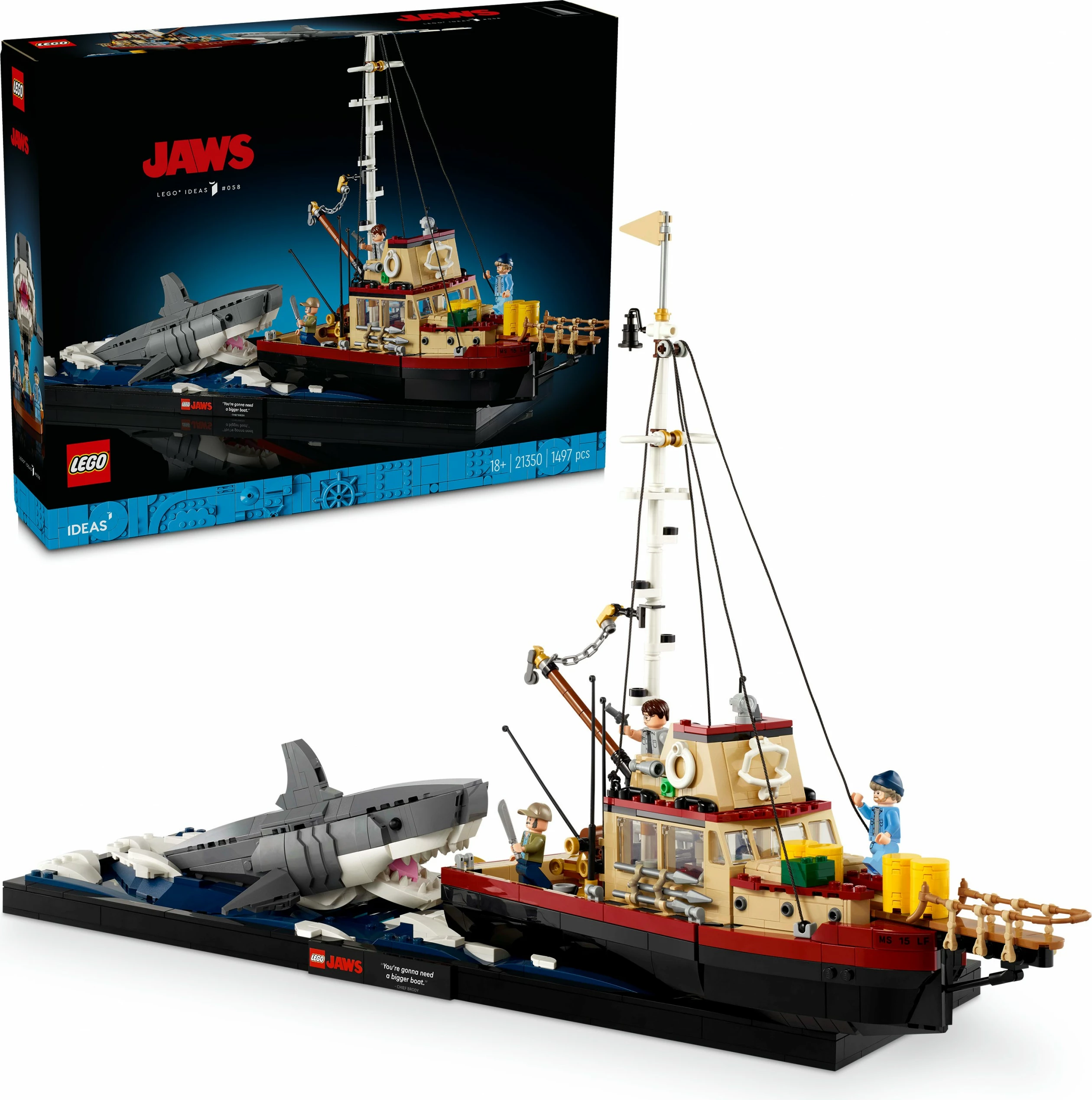Set LEGO Ideas 21350 Jaws, 1497 copa