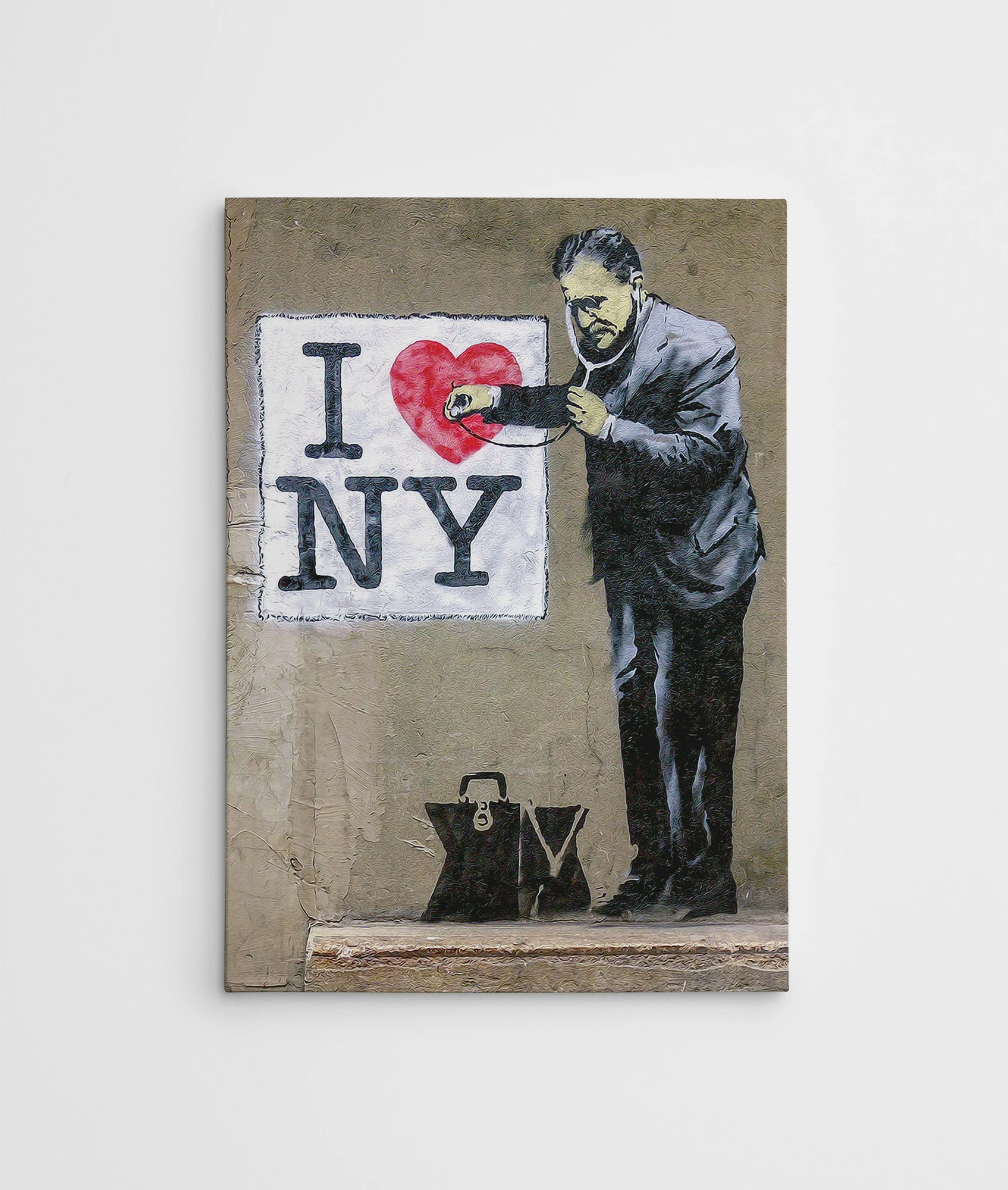 Pikturë dekorative në kanavacë, Banksy, kornizë druri, shumëngjyrëshe, WY42, 50x70cm