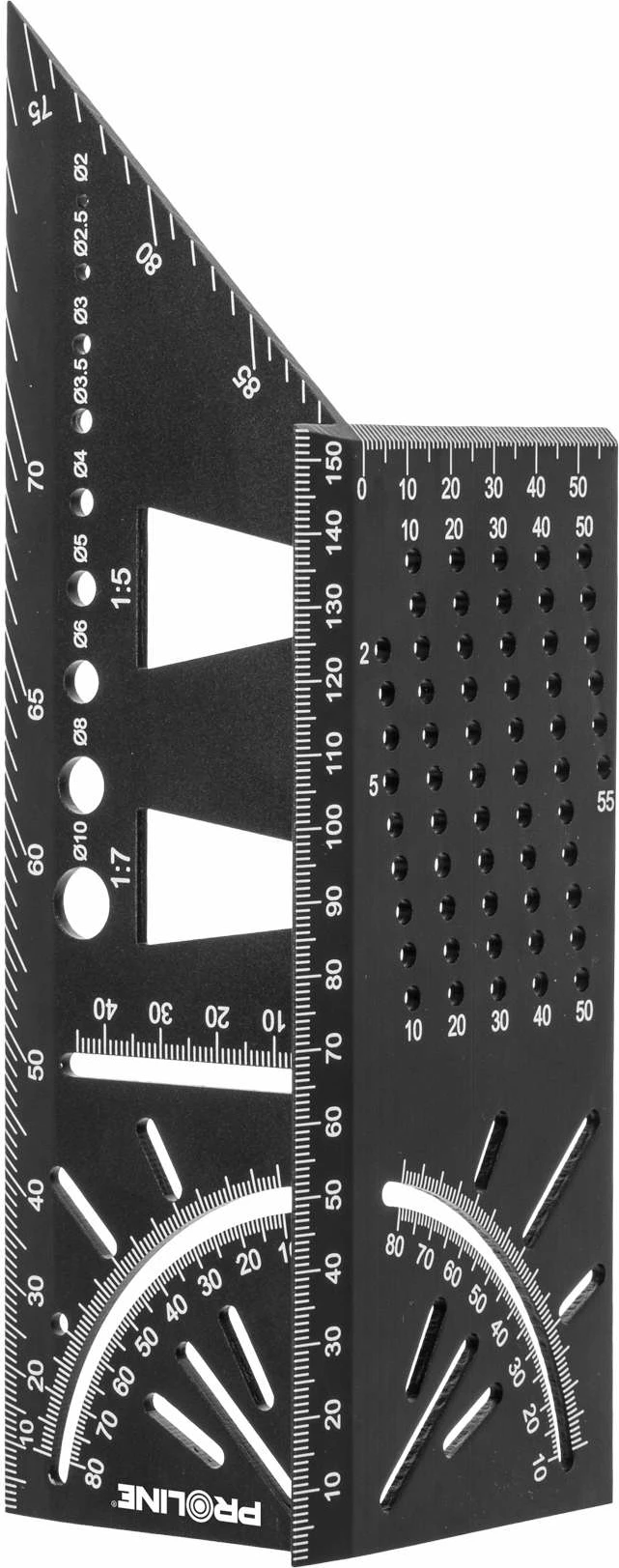 Këndore zdrukthtarie japoneze 3D PROLINE 21370, alumin, 0°–90°