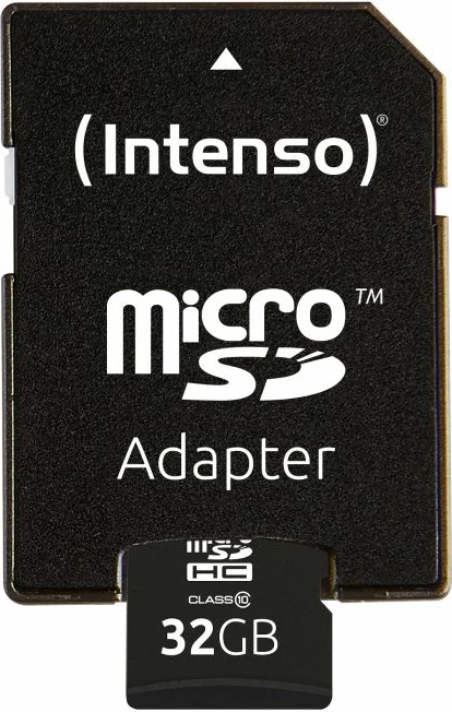 Kartelë memorje microSDHC Intenso Class 10 32GB 40MB/s me adapter SD