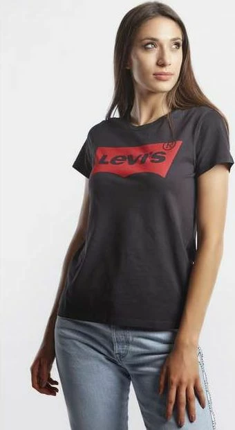 Maicë grafike për femra Levi's The Perfect Large Batwing Tee 173690201, XS, e zezë