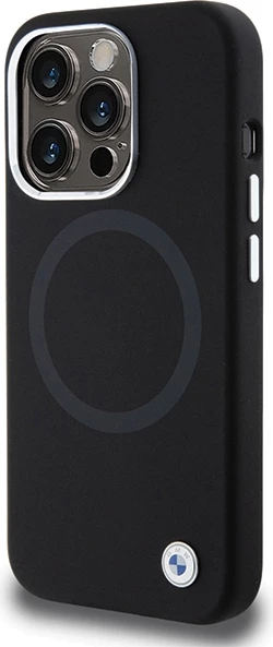 Mbështjellës BMW Signature Liquid Silicone MagSafe për iPhone 15 Pro, i zi