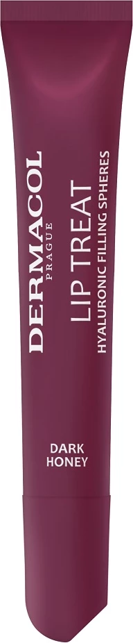 Buzëkuq i lëngshëm për femra Dermacol Lip Treat Moisturizing Lip Gloss 10 Dark Honey, 10ml