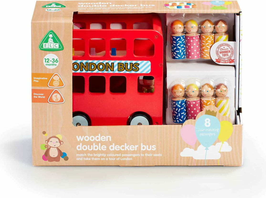 Early Learning Centre Wooden Double Decker Bus
