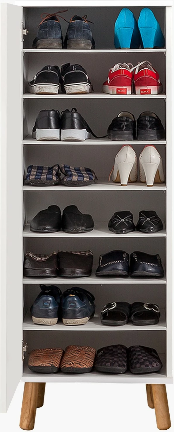Dollap për këpuca Hanah Home, Vegas - B 909, i bardhë, me këmbë druri