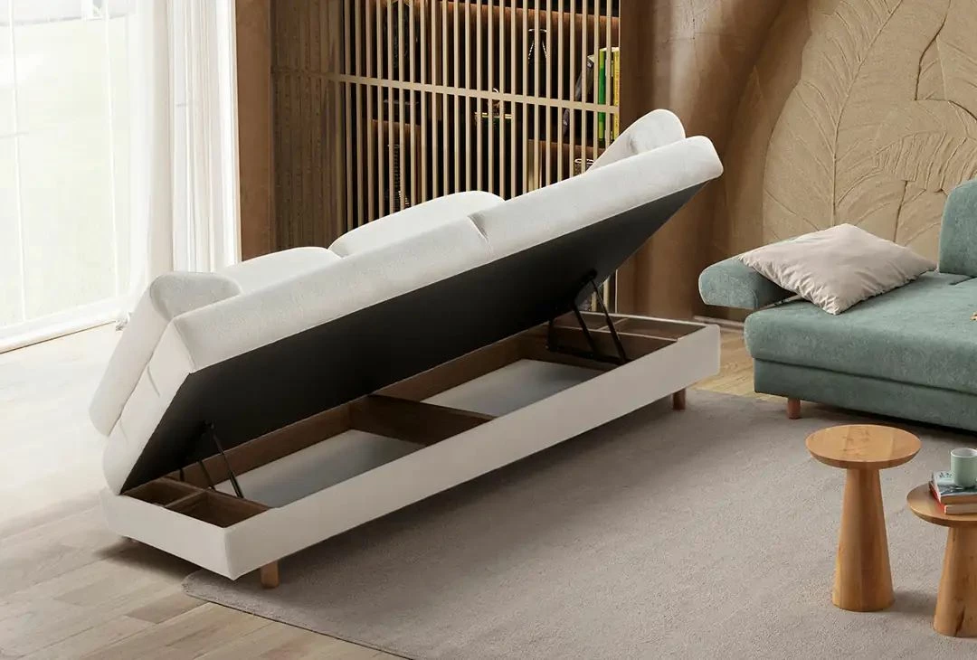 Divan-krevat treshe, Atelier del Sofa, Aries, i bardhë