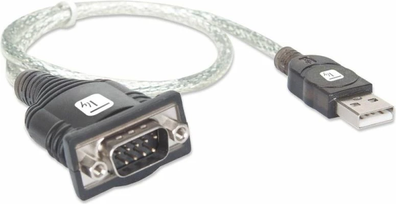 Kabëll adapter TECHly USB në RS232/COM/D, i bardhë, 0.45m