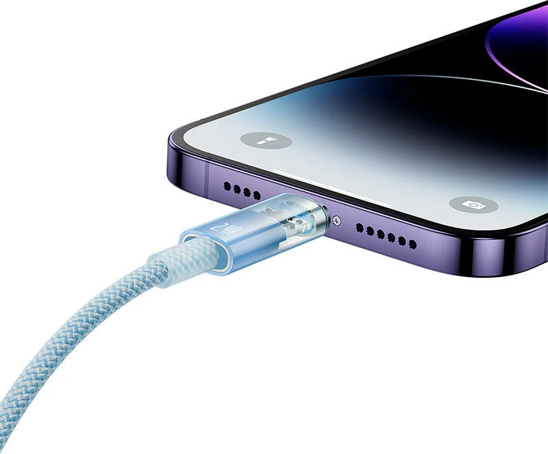 Kabllo karikimi i shpejtë Baseus Explorer, USB në Lightning, 1m, Blu