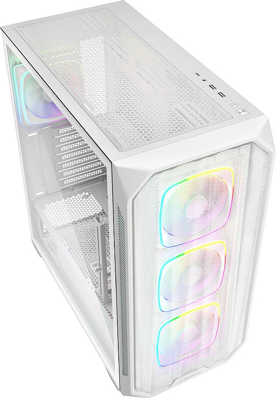 Kasë Sharkoon AK5M RGB, Midi Tower, ATX, xham i temperuar, e bardhë