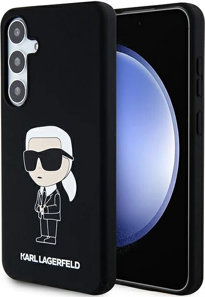 Mbështjellës Karl Lagerfeld Silicone Ikonik për Samsung Galaxy S24, i zi