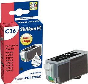 Kartrixh boje Pelikan C36, kompatibil Canon PGI-520BK, e zezë