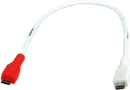 Kabllo karikimi VALUE USB 2.0 Micro-USB B në Micro-USB B, 0.3 m, e bardhë