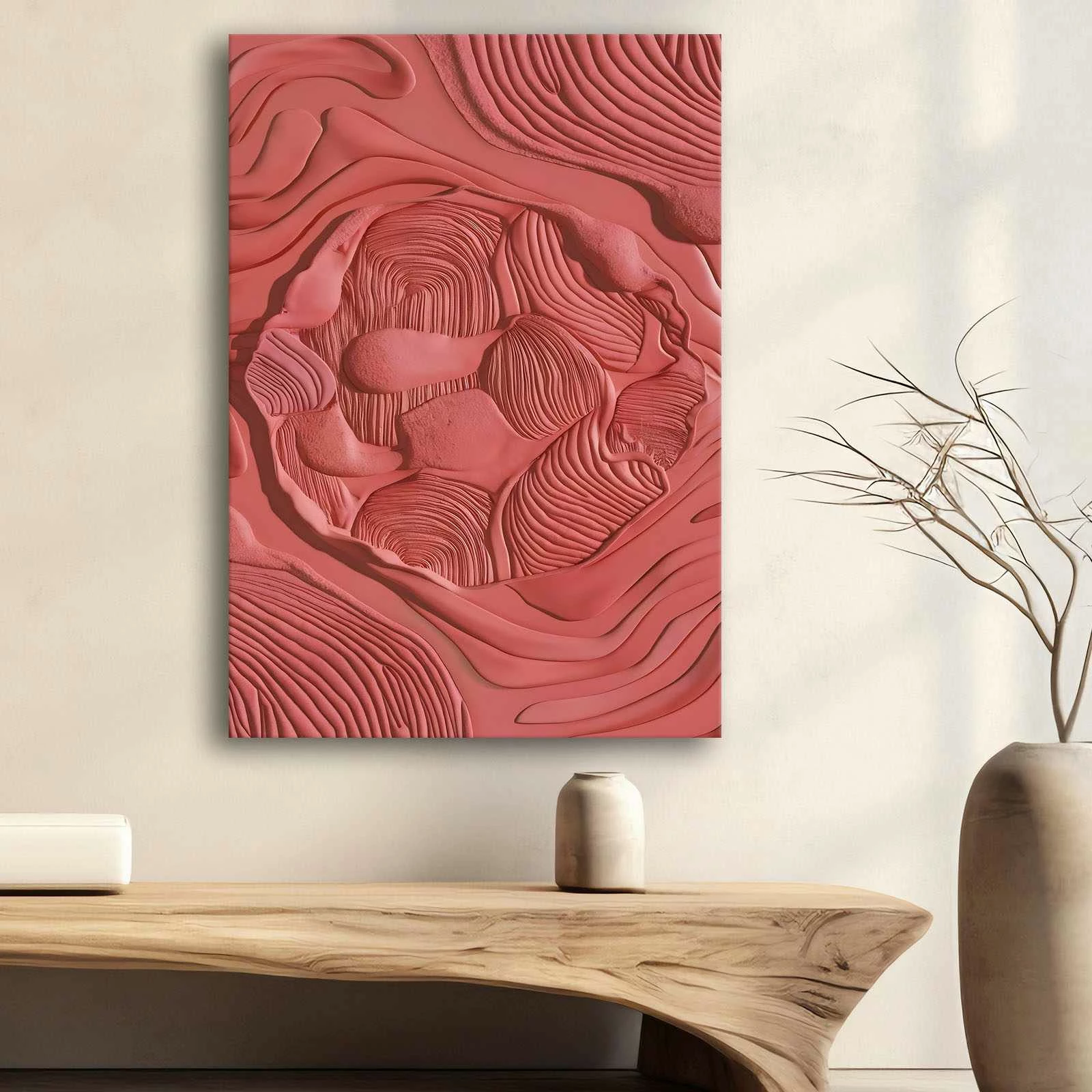 Pikturë dekorative në kanavacë Wallity, shumëngjyrëshe, 70x100cm, 70100Wabisabi-001