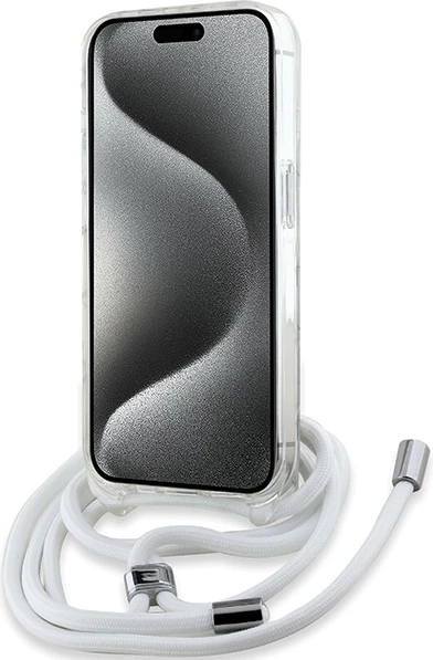 Mbështjellës Karl Lagerfeld Crossbody IML Karl Head MagSafe për iPhone 15 Pro Max, Transparent