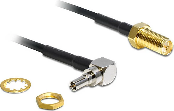 Kabllo adapter RF DeLOCK 88465, 0.20 m, ari/argjend/e zezë