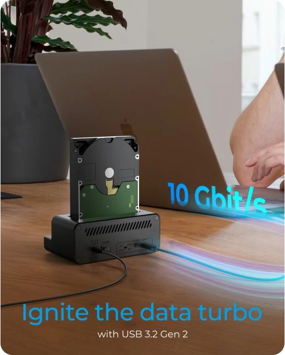 Stacion dokimi dhe klonimi ICYBOX IB-2914MSCL-C31, USB 3.2 Gen 2, për M.2 NVMe dhe 2.5/3.5\" SATA SSD/HDD, e zezë