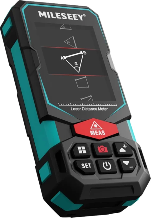 Distancmetër me laser Mileseey S7Mil 100 m, ekran IPS 2.4\", Bluetooth, IP65, zi/jeshile