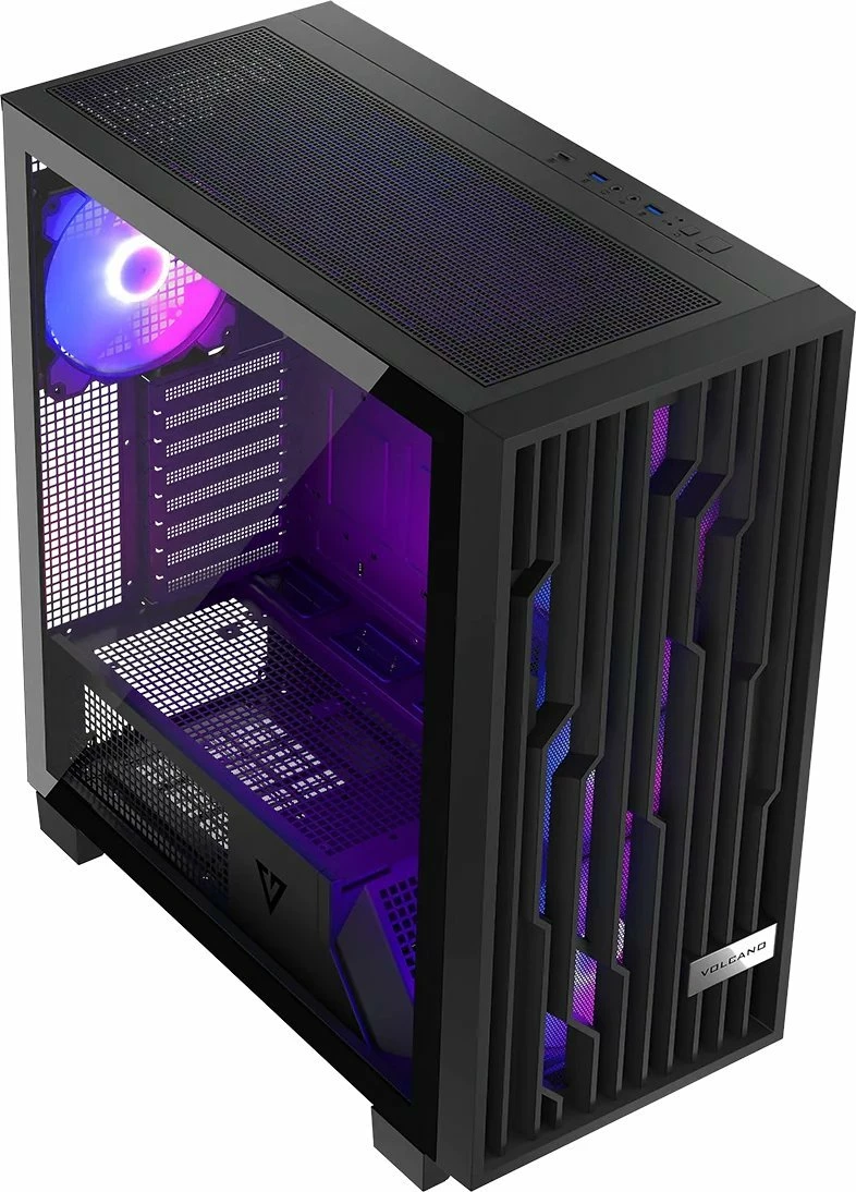 Kasë Modecom Perun Apex ARGB AT-PERUN-4F-ARGB-10-000000-0002, Midi Tower ATX/mATX/ITX, 4x 140mm ARGB fan, USB-C, e zezë