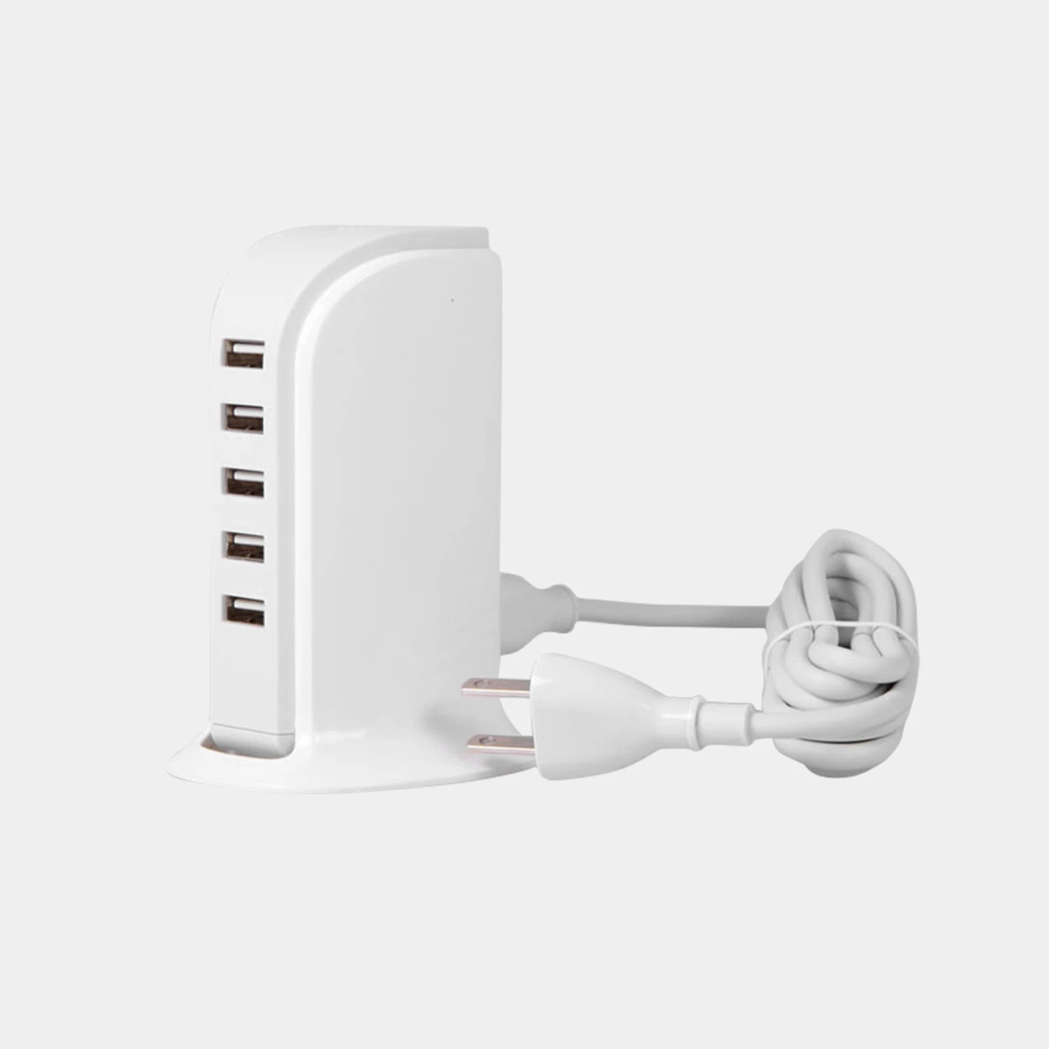 Karikues muri Dudao A5EU 5x USB-A 25W 5A me kabëll 1.5 m prizë EU, i bardhë