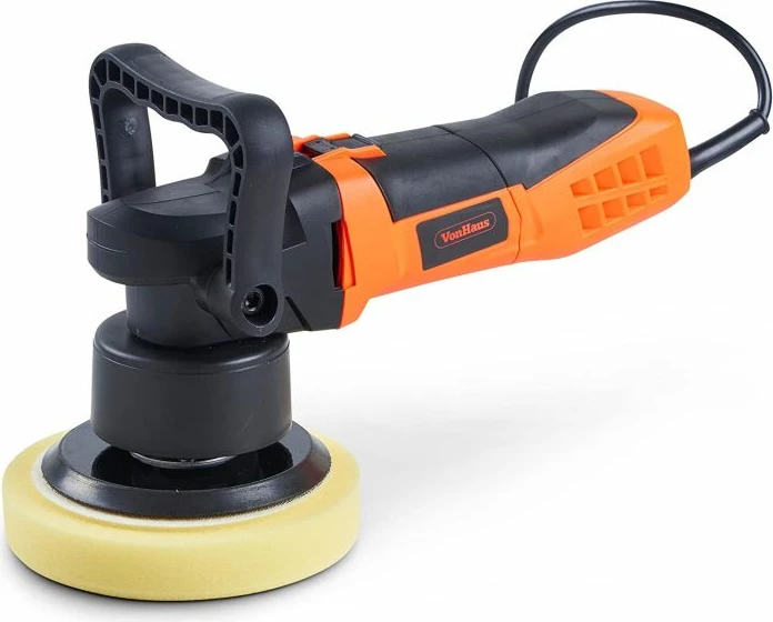 Polirues orbital ekscentrik VonHaus 3500023 600W, 6-shpejtësi, 150mm, kit me aksesorë, portokalli/zi