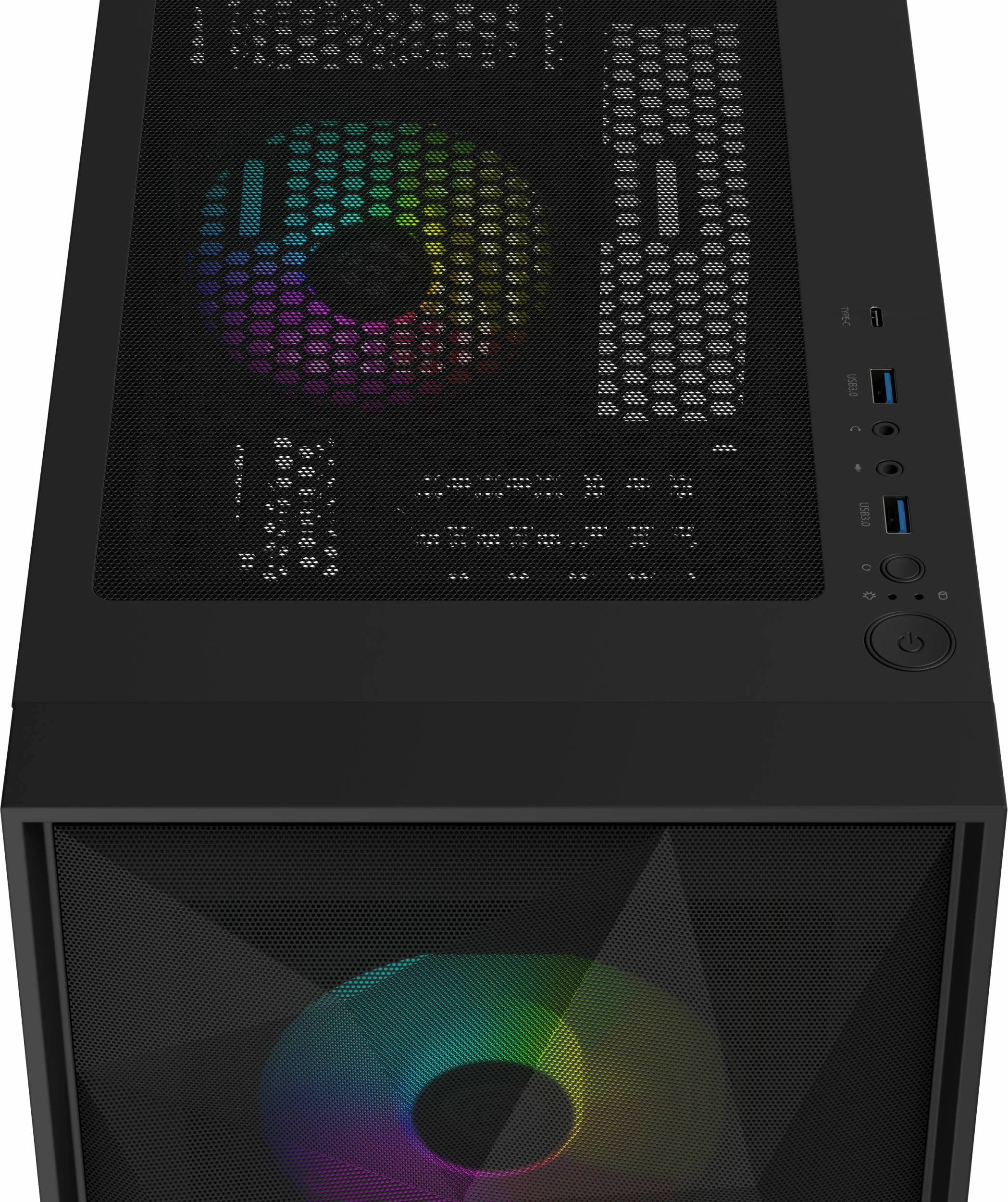 Kasë GENESIS Diaxid 605 ARGB NPC-2172 Midi Tower, ATX/mATX/Mini-ITX, USB-C, pa PSU, e zezë
