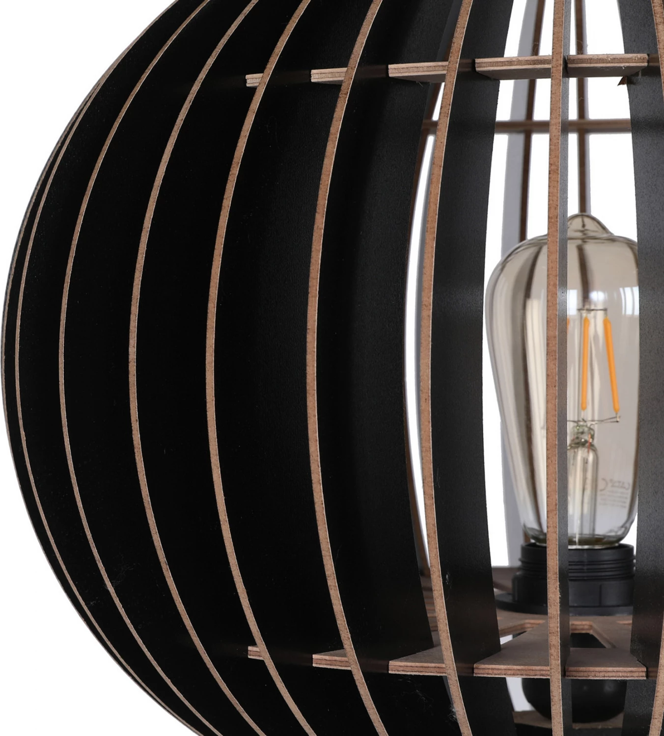 Dritë dyshemeje prej druri me kapelë të zezë FH7375.02 Φ36x145Υ cm