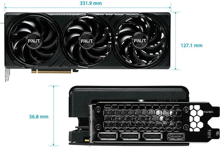 Kartelë grafike Palit GeForce RTX 5080 Infinity 3 OC, 16GB GDDR7, e zezë