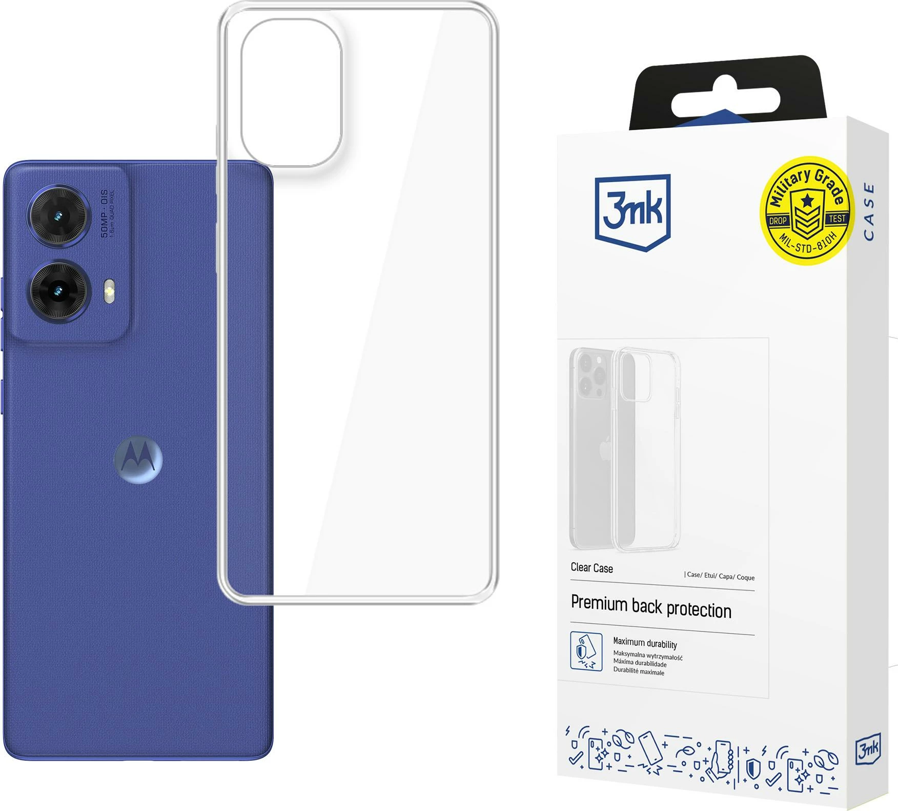 Mbështjellës 3mk Clear Case për Motorola Moto G85, Transparent