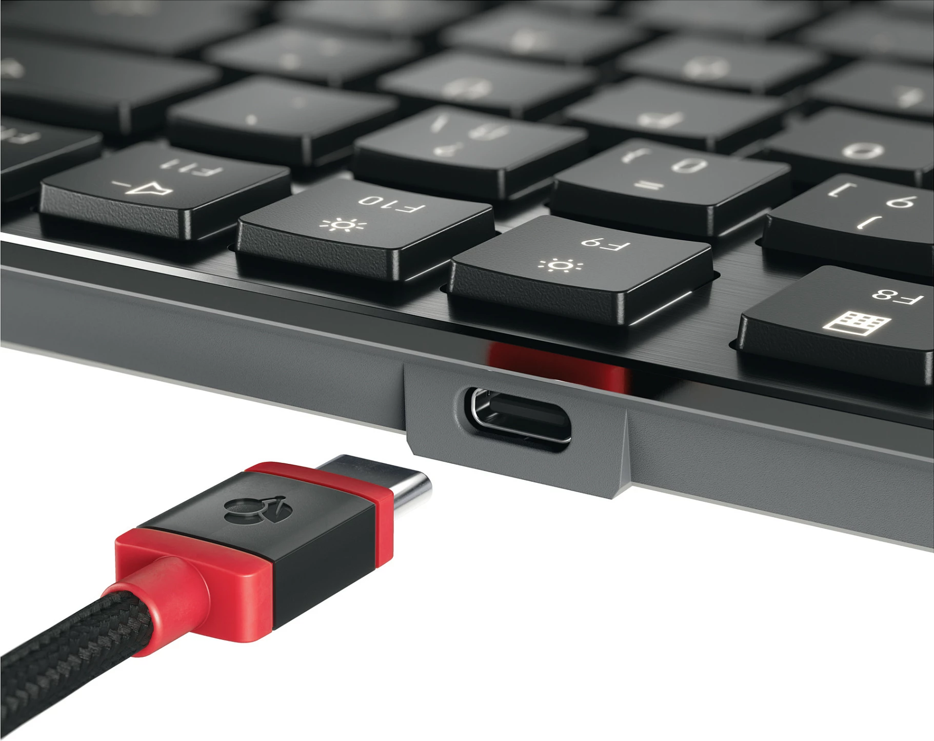 Tastierë mekanike Cherry KW X ULP 2.0 MINI, 75%, USB-C + RF 2.4GHz + Bluetooth 5.2, QWERTZ gjerman, LED i bardhë, e zezë