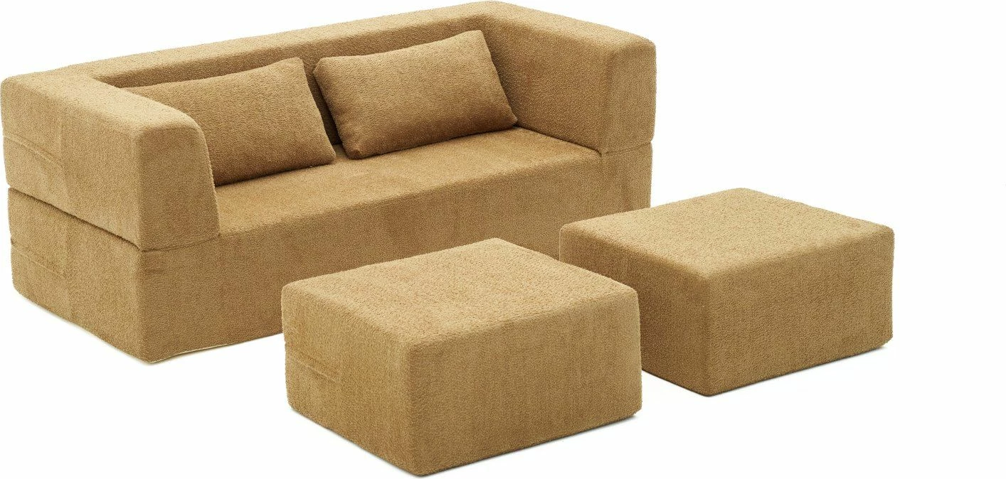 Divan-krevat 2 vendesh, Atelier del Sofa, Pirgos, ngjyrë kafe