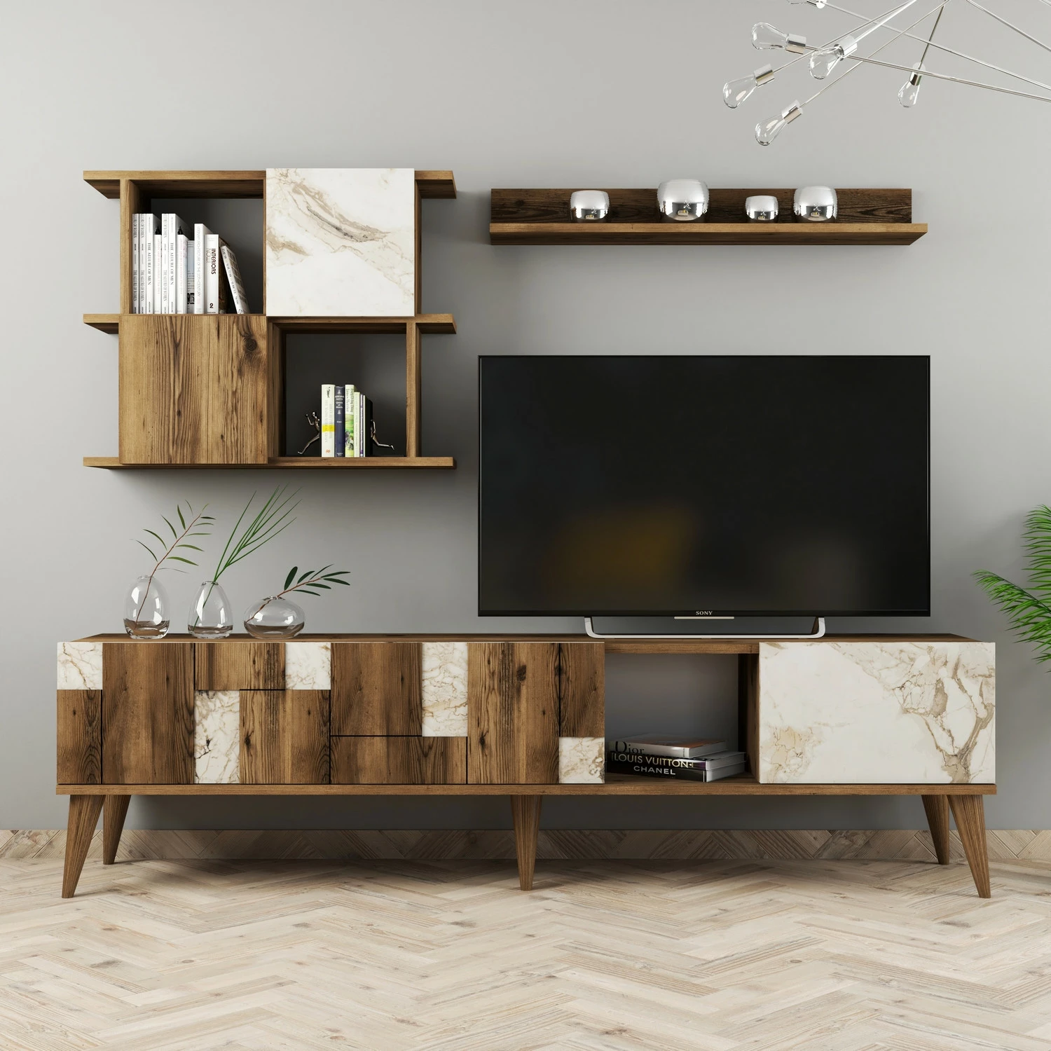 Kënd TV Hanah Home, Madrid, bardhë dhe arre