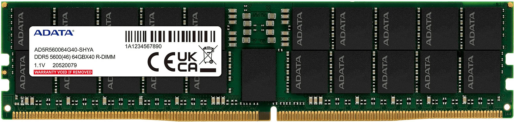 RAM Memorje ADATA AD5R560032G20-SHYA, 32GB DDR5 5600MT/s R-DIMM ECC, 288-pin