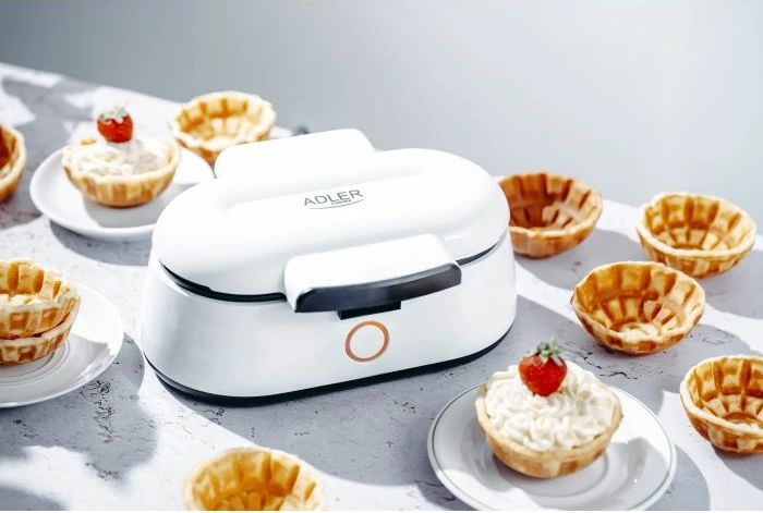 Aparat për waffle ADLER AD3062, 1000W, i bardhë