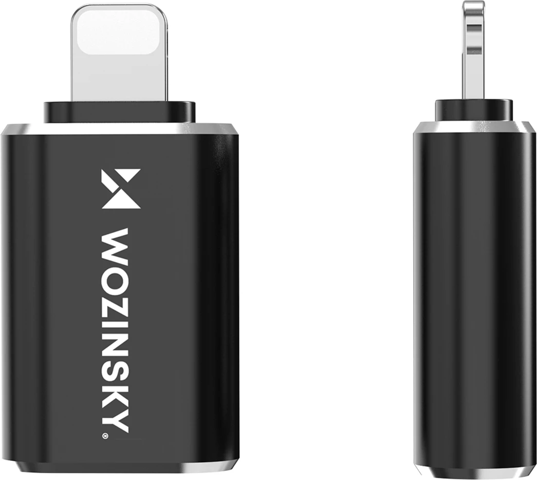 Adapter OTG Lightning në USB-A, Wozinsky WALA-01, karikim i shpejtë dhe sinkronizim, e zezë
