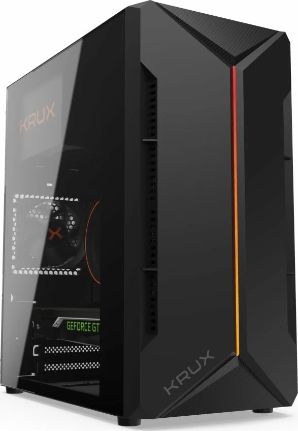 Kasë Krux Astro ARGB KRX0016, Micro-ATX/Mini-ITX, pa furnizues rryme, e zezë