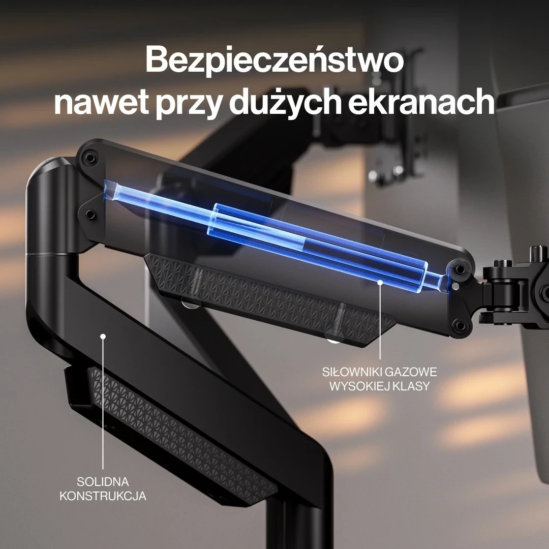 Mbajtës monitori Endorfy Atlas GS Pro Double, për 2 ekrane, i zi