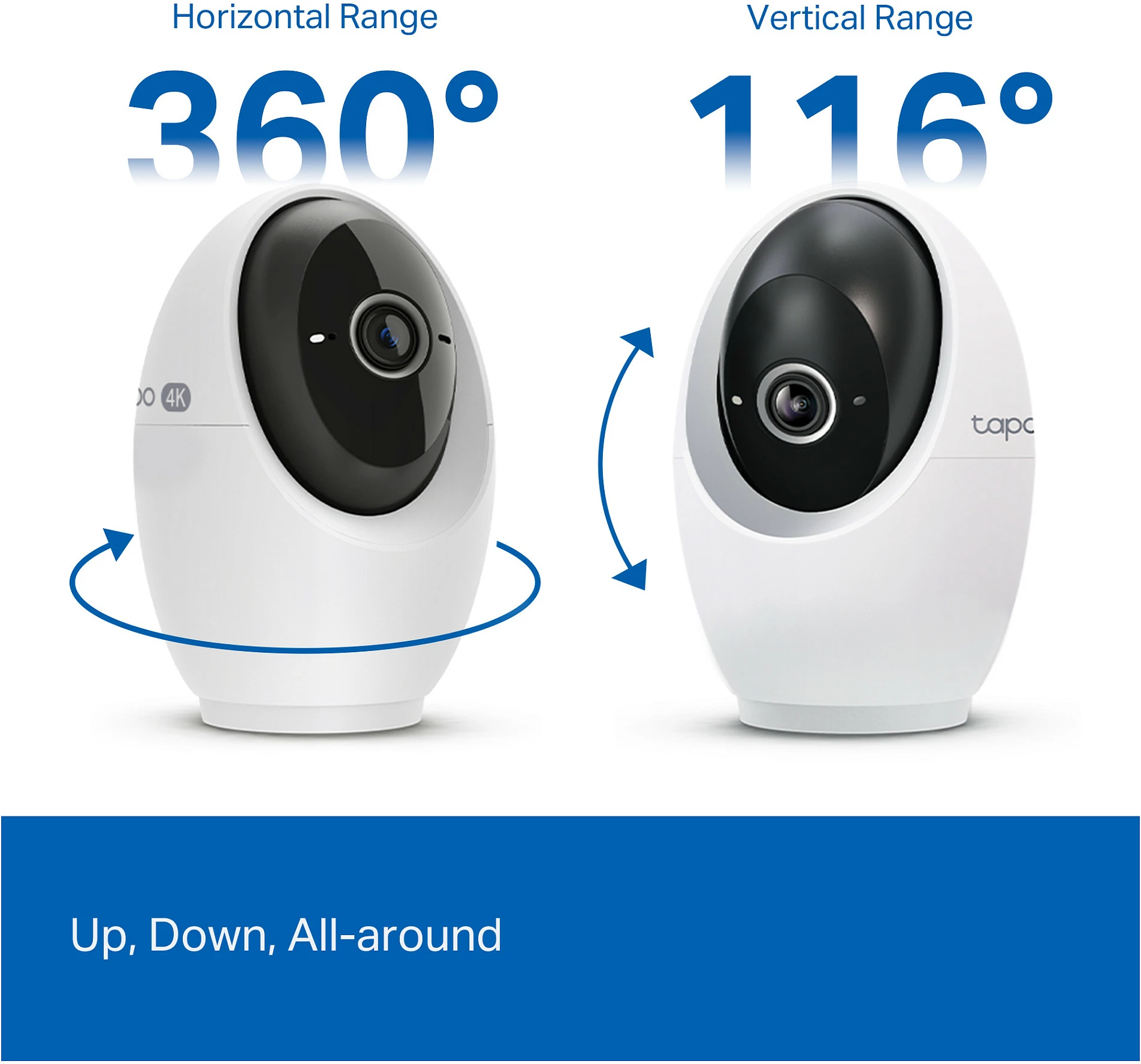 Kamerë rrjeti TP-Link Tapo C260, Wi‑Fi, pan/tilt, night vision, microSD, bardhë/zezë