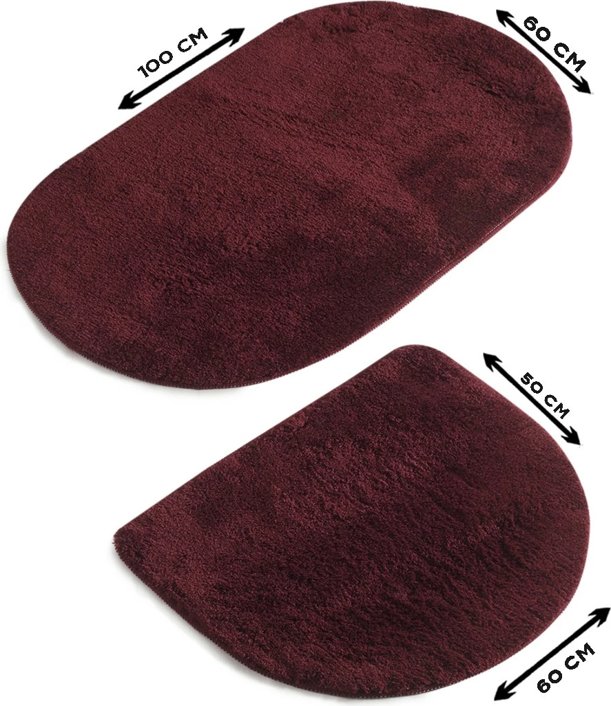 Set tapetash për banjo, akrilik, ngjyrë granat, 2 copë