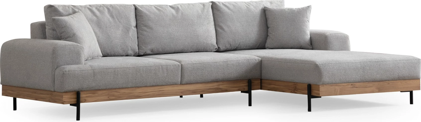 Këndare Atelier del Sofa, Eti Oak, e djathtë, ngjyrë gri