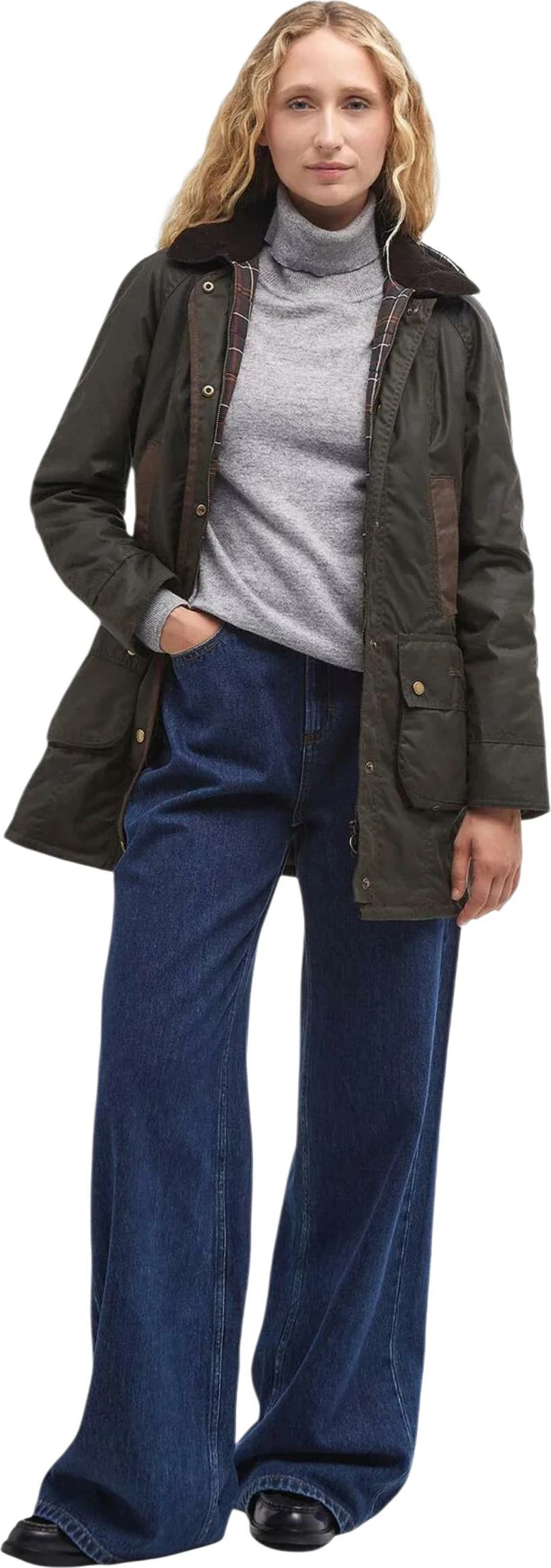 Jakne për femra Barbour Bower LWX0534, e gjelbër ulliri [Madhësia: UK 12]
